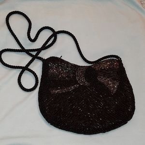 Beaded Bow Tie clutch purse